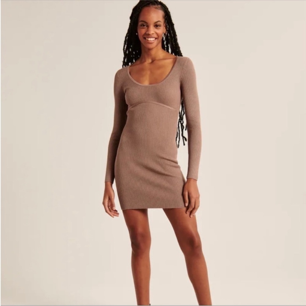 NWT Abercrombie & Fitch Elevated Knit Corset Mini Dress SZ S